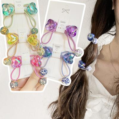 China New Fabric Style Hair Accessories Chiffon Tied Ribbon Headband Bow Floral Scrunchies For Girls Hair Ties for sale