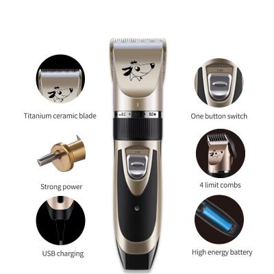 China USB Rechargeable High Quality Professional Low Noise Professional Pet Grooming Tool Dog Hair Trimmer Clippers for sale