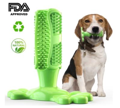 China Eco-Friendly Dog Viable Rubber Toothbrush Bestselling TPR Squeaky Chew Toys In Stock Bite Resistant Tooth Cleaning for sale