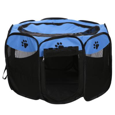 China Oxford Cloth Octagonal Cloth Fence Travel Outdoor Pet Cat's Nest Folding Dog Cage Tent for sale