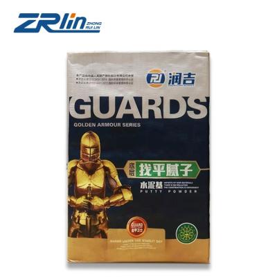 China Moisture Proof Custom Cement Paper Valved Kraft Paper Packaging Bag 50 Kg 25 Kg 20 Kg for sale