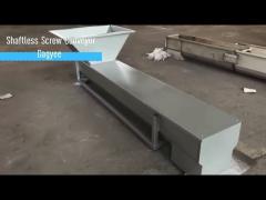 Shaftless Screw Conveyor For Dewatered Sludge