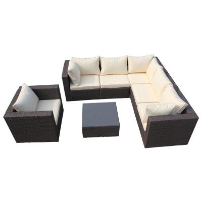 China Garden Sofa Garden Knock Down Furniture Outdoor Rattan Sectional Sofa for sale