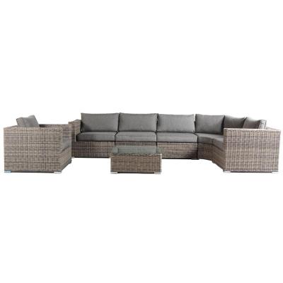 China Factory Weather Resistant Wicker Furniture Porcelain Rattan Outdoor Patio Sofa for sale