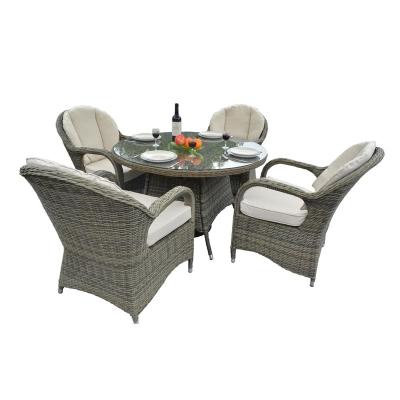 China Garden Set Most Popular Rattan Dining Table Set With 4 Chairs for sale