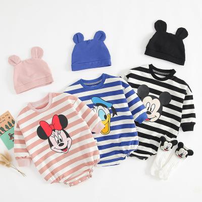 China Pet 100% Cotton Baby Spring Autumn Summer Clothes Cute Cartoon Long Sleeve Bag Clothes Cotton Baby Ha Clothes Climbing Clothes Gives Hat for sale