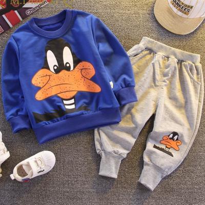 China Leisure Spring Autumn Children Cartoon T-shirt Pants Baby Boy 2Pcs/sets Clothes Infant Toddler Kids Casual Fashion Outfit Tracksuits Set for sale