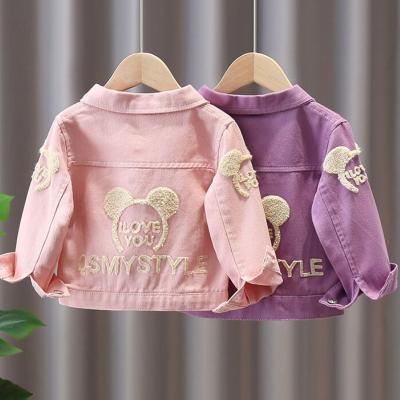 China Spring and Autumn Baby Girls Jacket Kids Cotton Coats ForChildren's Outerwear Toddler Girl Clothes Printing Casual Top1-6Year for sale