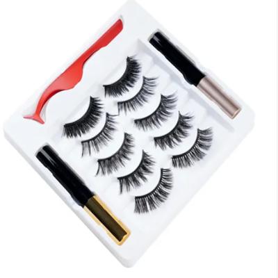 China Natural hot sale magnetic lahes with magnetic fake liner wicks eye lashesh magnet half for sale