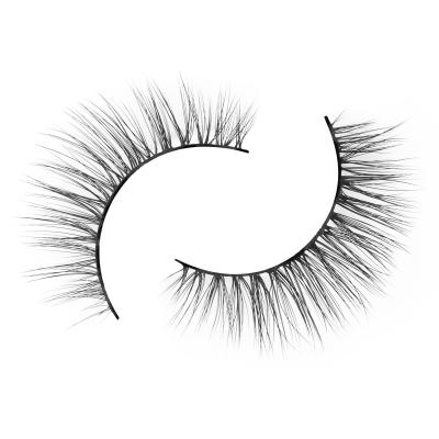 China Long Bulk Seller Feather Natural Wholesale Siberian Mink Eyelashes Black 5d Strip 15-25mm Lashes for sale