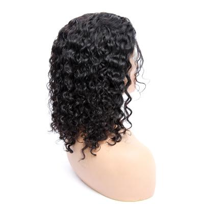 China Hair Lace Up Curly Lace Front Bob Wigs Bobo Hair Front Wig Human Hair Ombre Water Wave Wigs Brazilian Hair Afro for sale