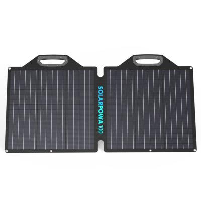 China Hot Selling 24V Waterproof Ip65 Outdoor Portable Camping 100watt ETFE Solar Panels With Kickstands NO for sale