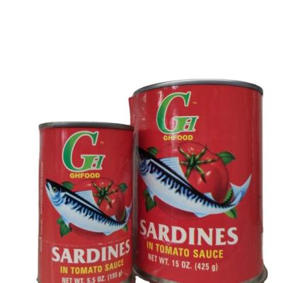 China Canned sardines canned in tomato sauce 425g/in brine for sale