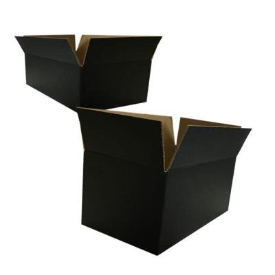 China Recyclable Custom Biodegradable Electronics Packaging Boxes Corrugated Black Colored Shipping Boxes for sale