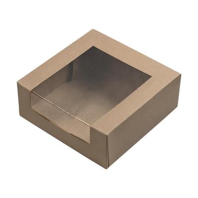 China Recyclable Customized Corrugated Paper For Cake Packaging Cardboard Box With Window for sale