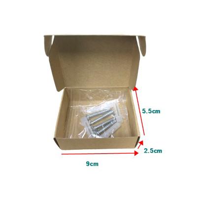 China Custom Recyclable Wholesale No Printing 300gsm Kraft Paper Size 9*5.5*2.5cm Tuck Top Box for sale