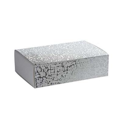 China Luxury Recycled Materials DIY Silver Sleeve Slipping Cardboard Boxes Custom Made For Engagement/Birthday Party/Thanksgiving for sale