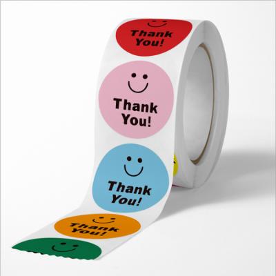 China Waterproof 500 Stickers Roll Thank You Gift Packaging Boxes Christmas Label Hologram Instock Sticker for sale