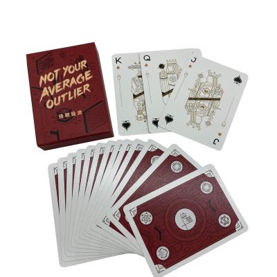 China High Quality Customizable Advertising Embossing Playing Cards Paper Playing Cards Paper With Logo Paper for sale