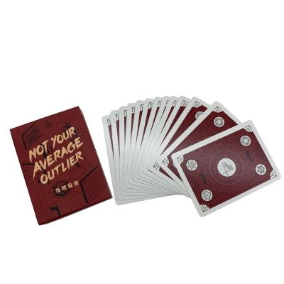 China Custom Logo Printed Card Games Gold Paper Foil Stamping Poker Cards Canvas Effect Paper Game Card for sale