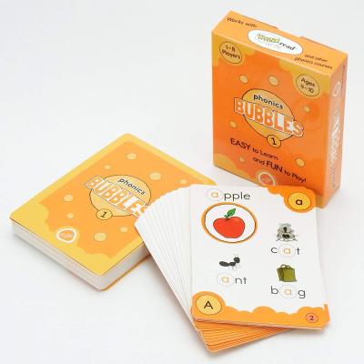 China Top Sponsor List Flash Cards Education Paper Card Customized Printing Design Educational Flash Cards With Color Box for sale