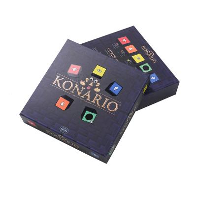 China Recycled Materials Wholesale Color Custom Handmade Board Game Strong Embossing OEM Hard Cover and Base Boxes for sale