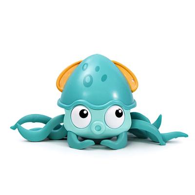 China Kisd Eco-Friendly Non-Toxic Popular Walking Octopus Pull Toy Swimming Pool Bath Toys Beach Crawling Octopus With Leash Toy For Kids for sale