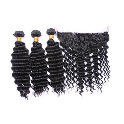 China Wholesale Cheap Aliexpress Deep Wave Peruvian Virgin Hair Grade 7a Virgin Hair Bundles With Closure for sale