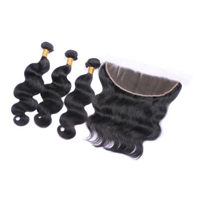 China High Grade 10a Body Wave Hair Raw Cambodian Body Wave Hair Bundles With Lace Front Closure for sale