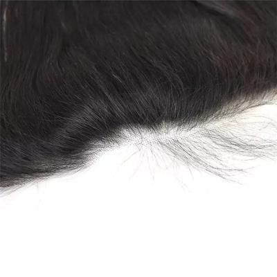 China Best Silky Straight Wave Selling 100% Natural Brazilian Virgin Hair 100% Natural Brazilian Virgin Hair Skin Front 4x13 Lace Front Transparent HD Transparent Thin Closure for sale