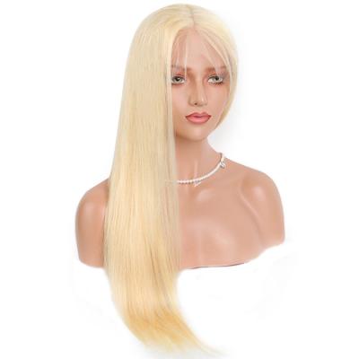 China High Quality 100% Virgin Brazilian Honey Blonde 613# Wave Silky Straight China Manufacturer Long 30 Inch Full Lace Wig for sale