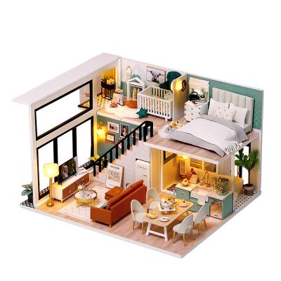 China Hot Children's Amazon Birthday Gifts Eco-friendly Handmade Model Cottage Cottage Miniature Toys for sale