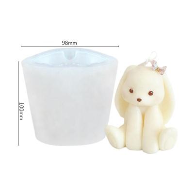 China DIY Viable Animal Rabbit Scented Candle Silicone Mold for Candle Making for sale