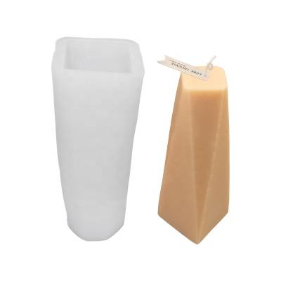 China Sustainable Aromatherapy DIY Aromatherapy Candle Silicone Handmade Geometric Stone Mold for sale