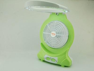 China Adjustable Speed Rechargeable Table Fan With Ligh Reading Lamp for sale