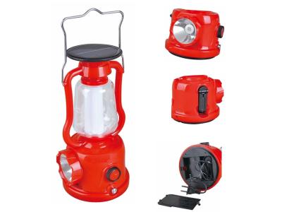 China 2 In 1 Perfect Red Camping Led Lantern Rechargeable With Lead - Acid Battery for sale