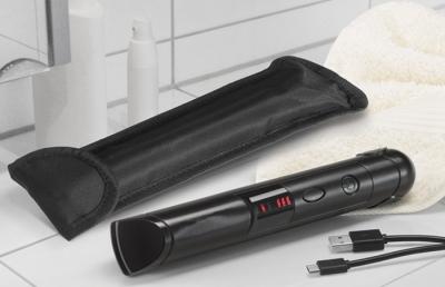 China Black  2 in1 Hair Beauty Tools / Rechargeable Hair Straighteners/hair curler/ 3 Temperture Setting /Heatup quickly for sale