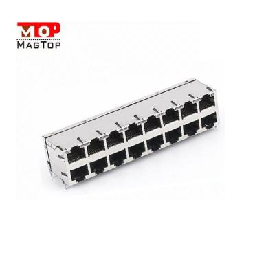 China PCB 2x8 Imperial RJ45 Connector With Magnetics Shielded for sale