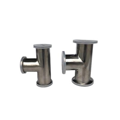 China Pipe lines connect 2012 hotsale standard stainless steel flange 32mm reducing tee tube fitting tri 304 sanitary pipe equal for sale