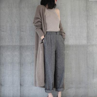 China Anti-shrinkage a large number of autumn winter new style spot knitwear in the female loose large yards long cardigan for sale