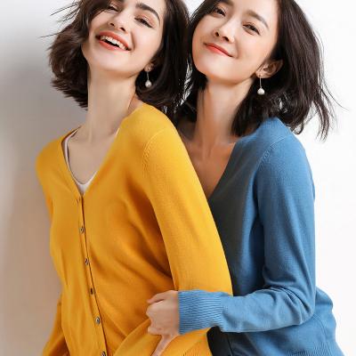 China Autumn Warm Fashion Soft V-Neck Heavy Duty Handmade Sleeve Knitted Cardigan Long Spot Spring Shorts for sale