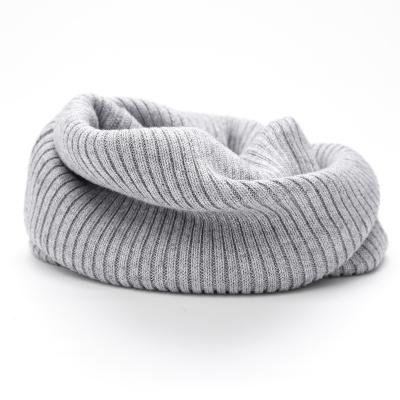 China Soft Men And Women Match Knitted Wool Plus Velvet Solid Color Winter Knitted Cashmere Snood Scarf for sale