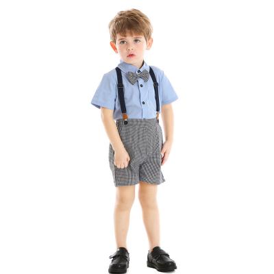 China Casual Top Selling Shirts 100% Cotton Fashionable Children's Summer Style Coveralls for sale