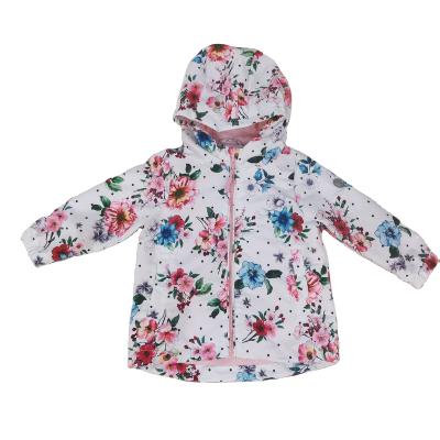 China Factory Price Spring and Autumn Wind Waterproof Wholesale Girls Printed Coat for sale