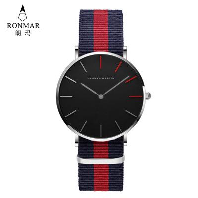 China OEM color nylon strap watches Japan fashion thin multi movement ladies water resistant for women lady hand watch quartz watch price 2020 for sale