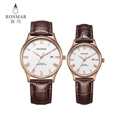 China 2019 Hot Selling Japan Leather Strap Sport Watch Classic Waterproof Vintage Couples Day/Date Wrist Watches Luxury Watch for sale