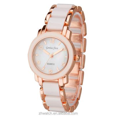 China Non-specific fashion lady watch gold rose watch women bracelet wristwatch Japan movt quartz watch stainless steel back for sale