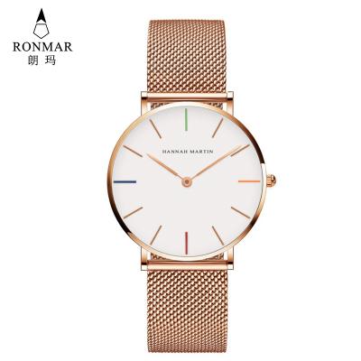 China Japanese Automatic Movement Brand Coss-Border Plating Mesh Belt Stainless Steel Day/Date Movement Watch Waterproof Ultra Thin Watch for sale