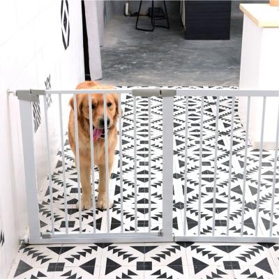 China ABS Metal Baby Safety Steel Gate with Gate Walk Through Easy Step Pet Guard Pressure Mounted Dog Gate for Stairs and Gates for sale