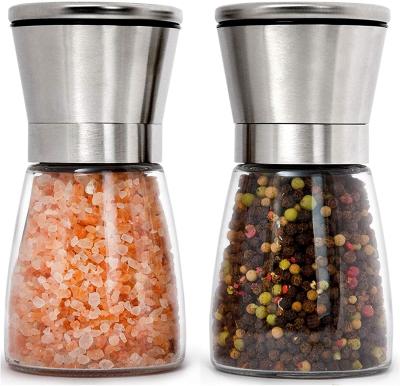 China Modern Modern Stainless Steel Pepper Salt Acrylic Portable Manual Grinder For Kitchen for sale